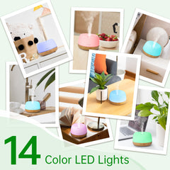 ASAKUKI diffuser shows seven color LED lights for customizable mood lighting.