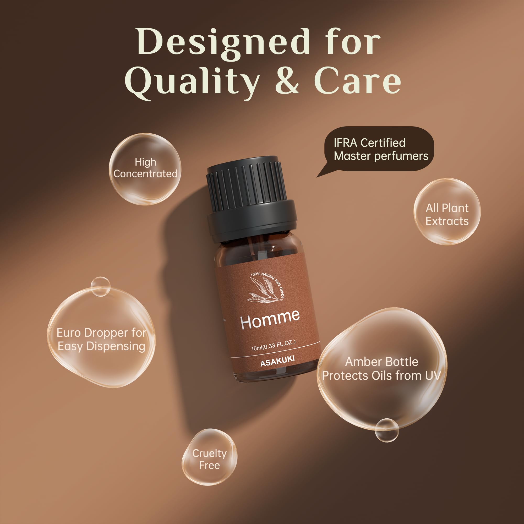 ASAKUKI diffuser set ambient oils help craft a sophisticated home atmosphere.