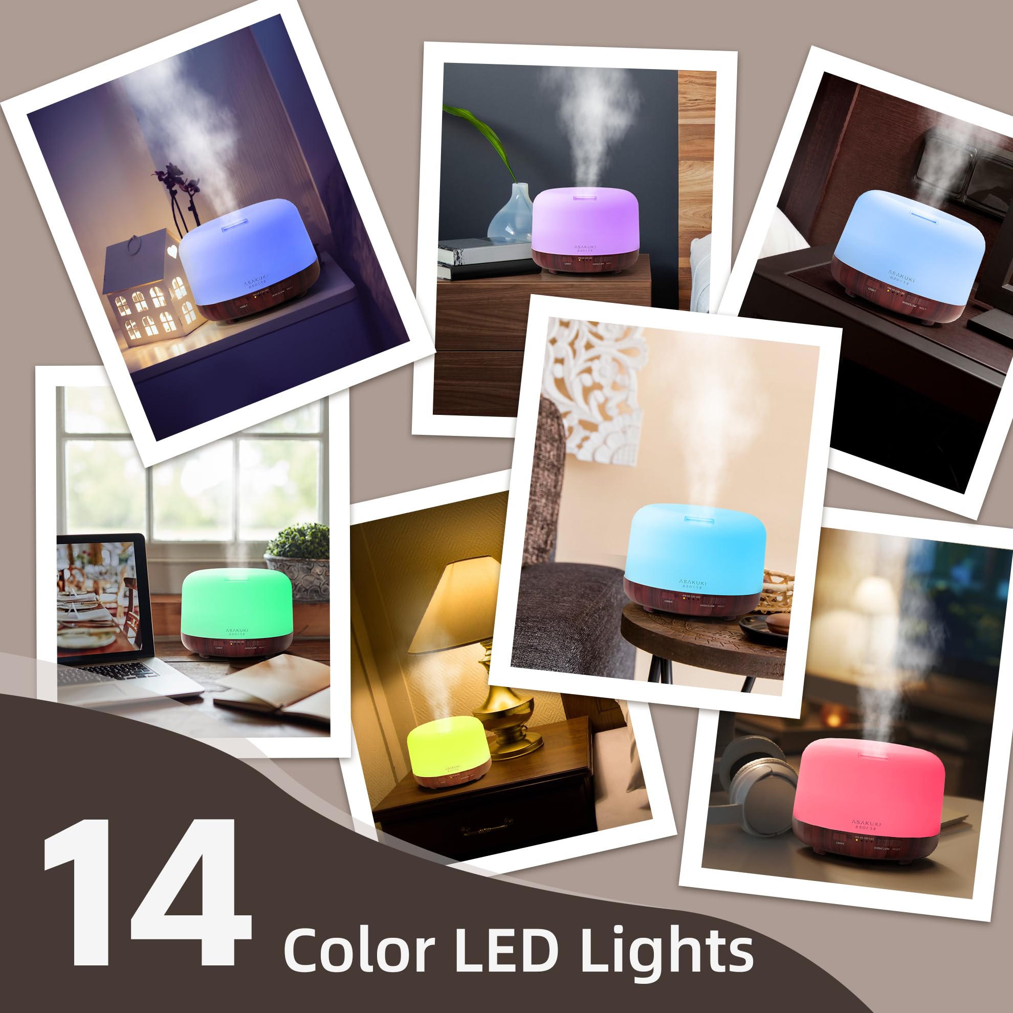 ASAKUKI diffuser BPA-free PP construction highlights safety