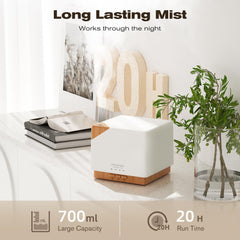 ASAKUKI diffuser LED colors offer bright and dim modes for mood lighting.