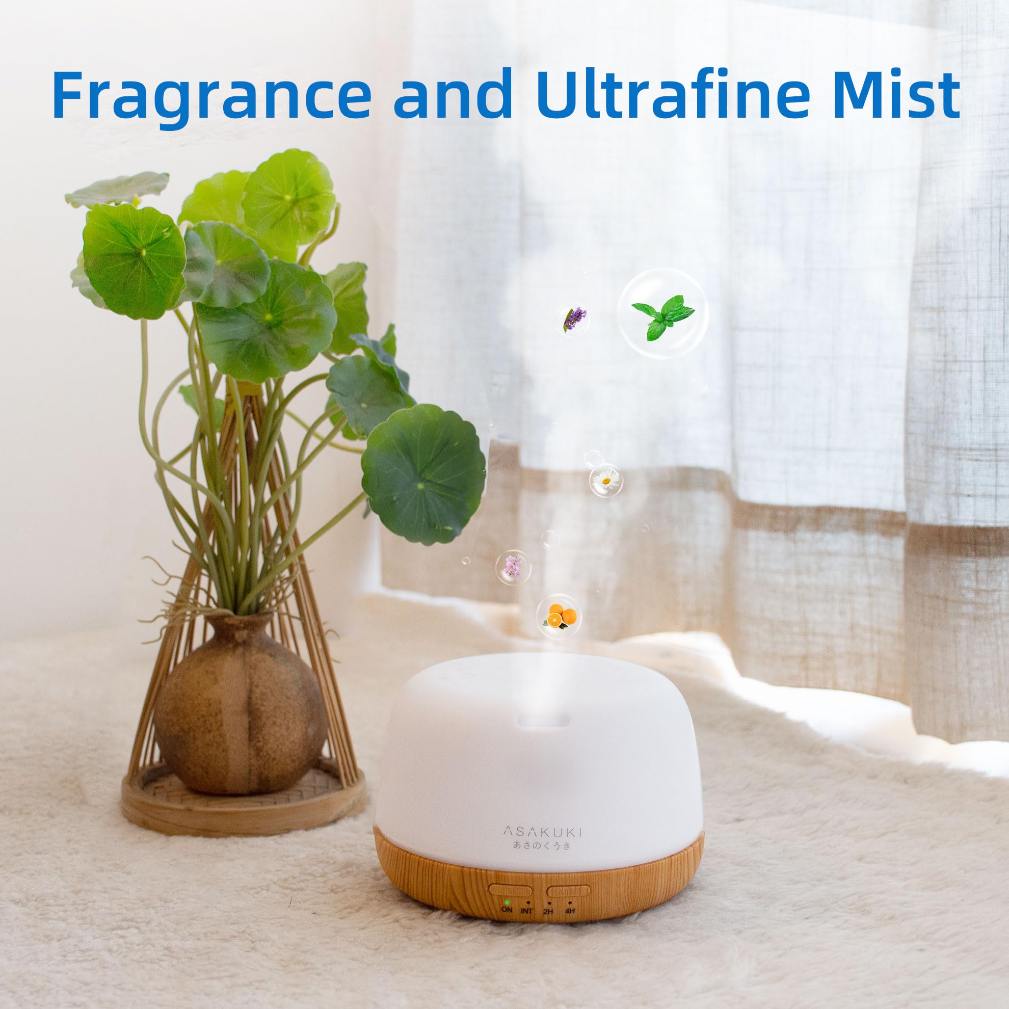ASAKUKI diffuser with waterless auto shut-off for safety during use.