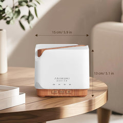 ASAKUKI ultrasonic diffuser mist mode for gentle aromatherapy sessions.