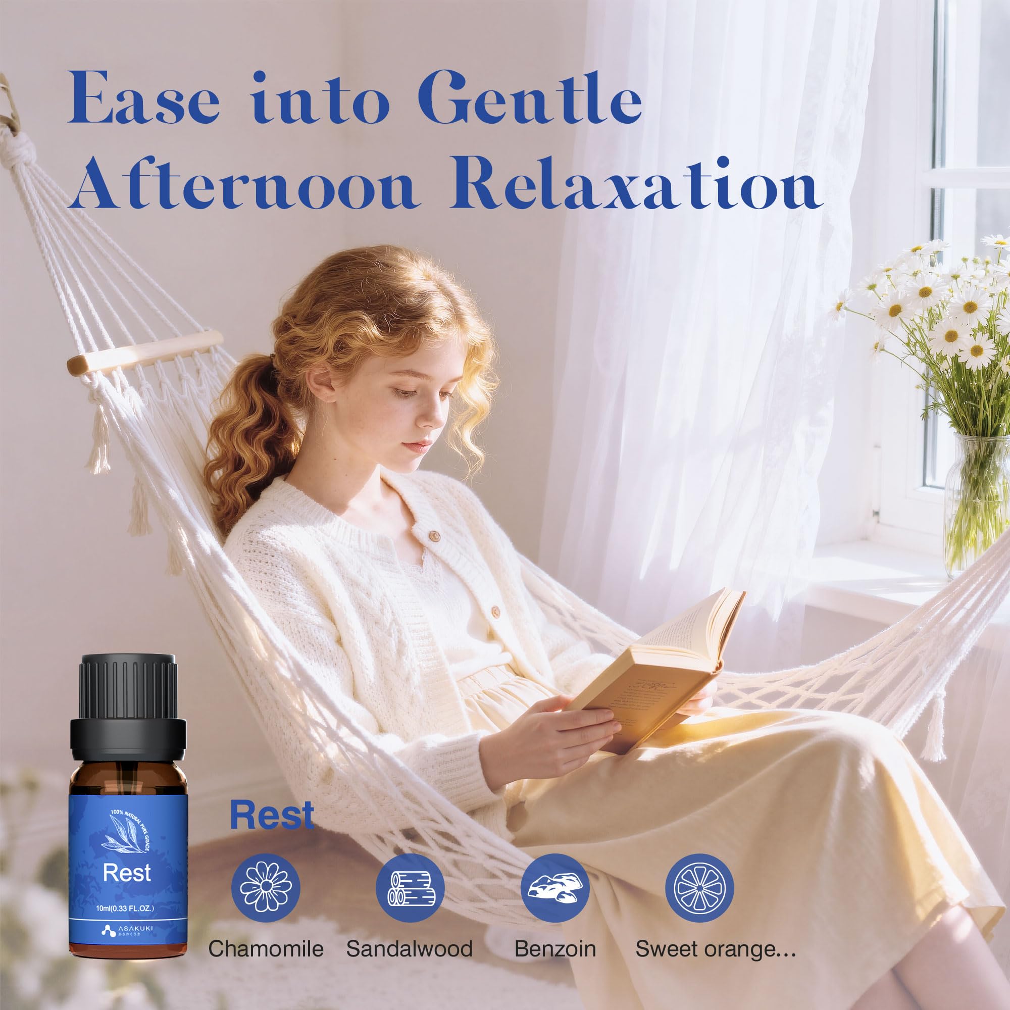 ASAKUKI Zen Breeze Serenity Unwind bottle for stress-relief self-care rituals
