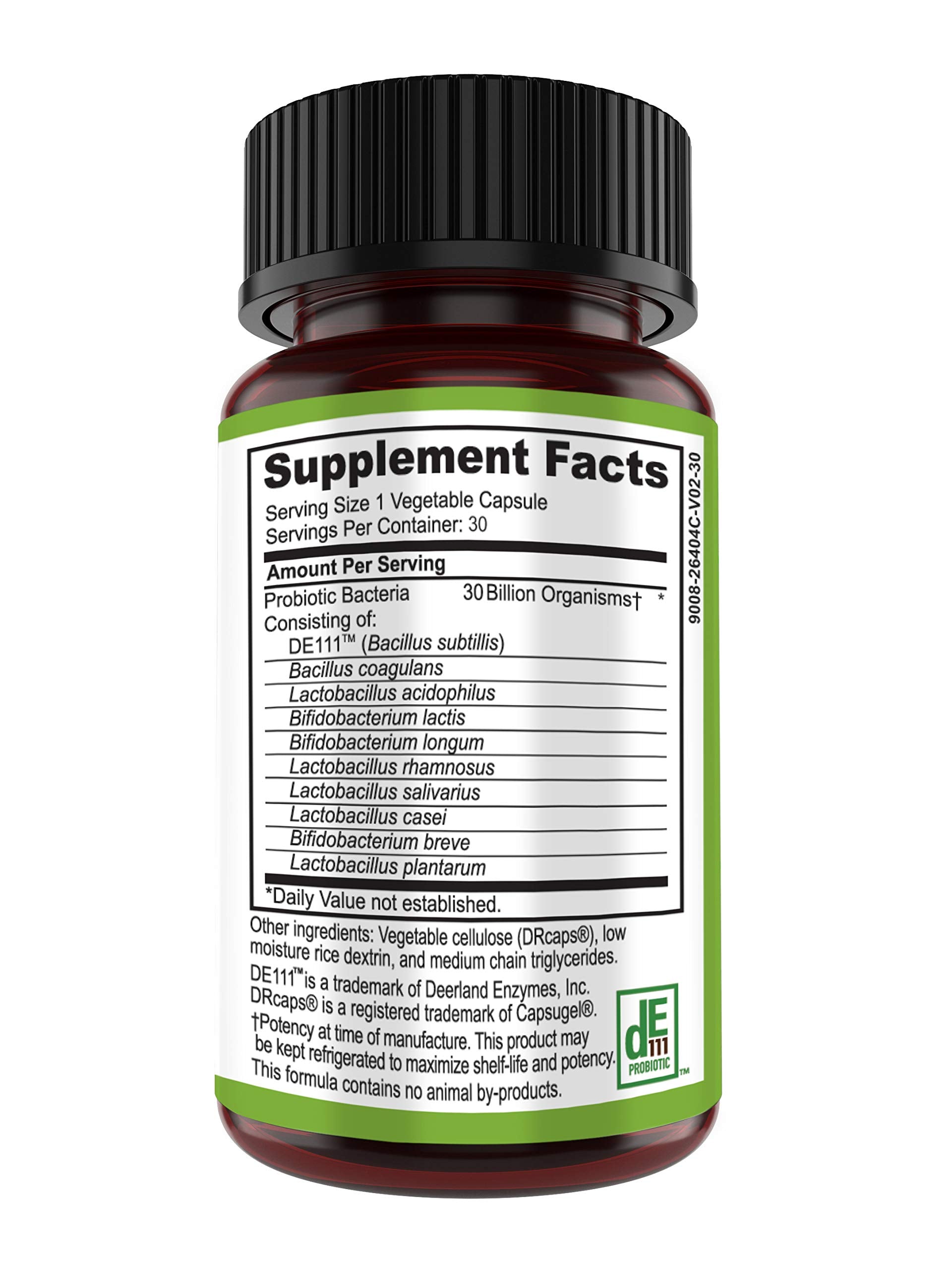 Ascendant Nutrition Pro-Flora 30 bottle label highlights multi-strain gut support.