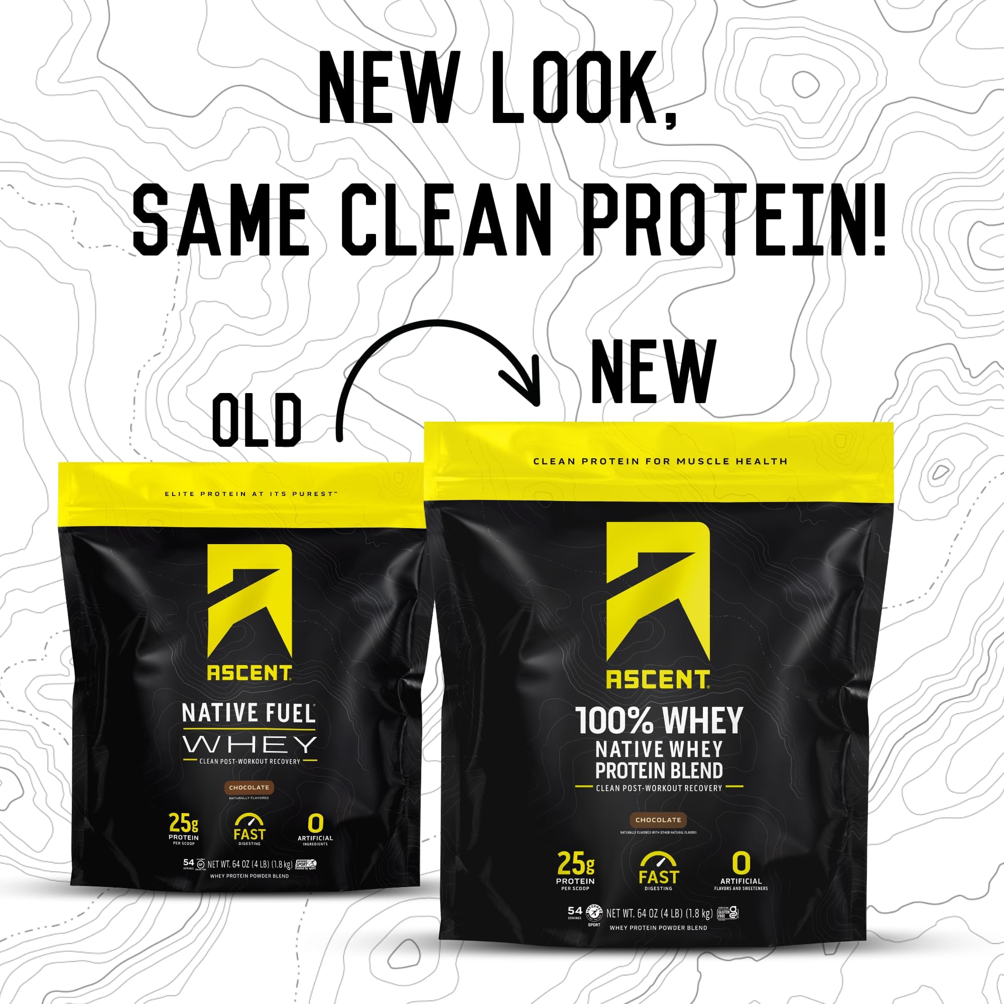 Gluten-free and Informed Choice labels on Ascent whey powder