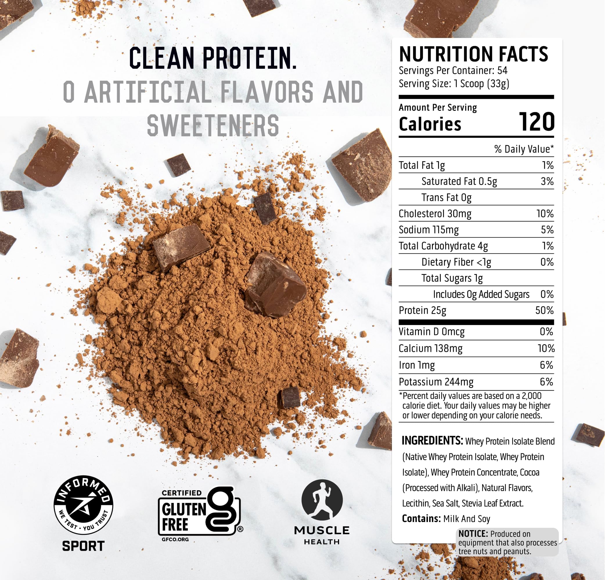 Post-workout shake prepared with Ascent whey in cold water