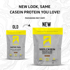 Ascent Casein scoop dispensing a clean serving for quick protein