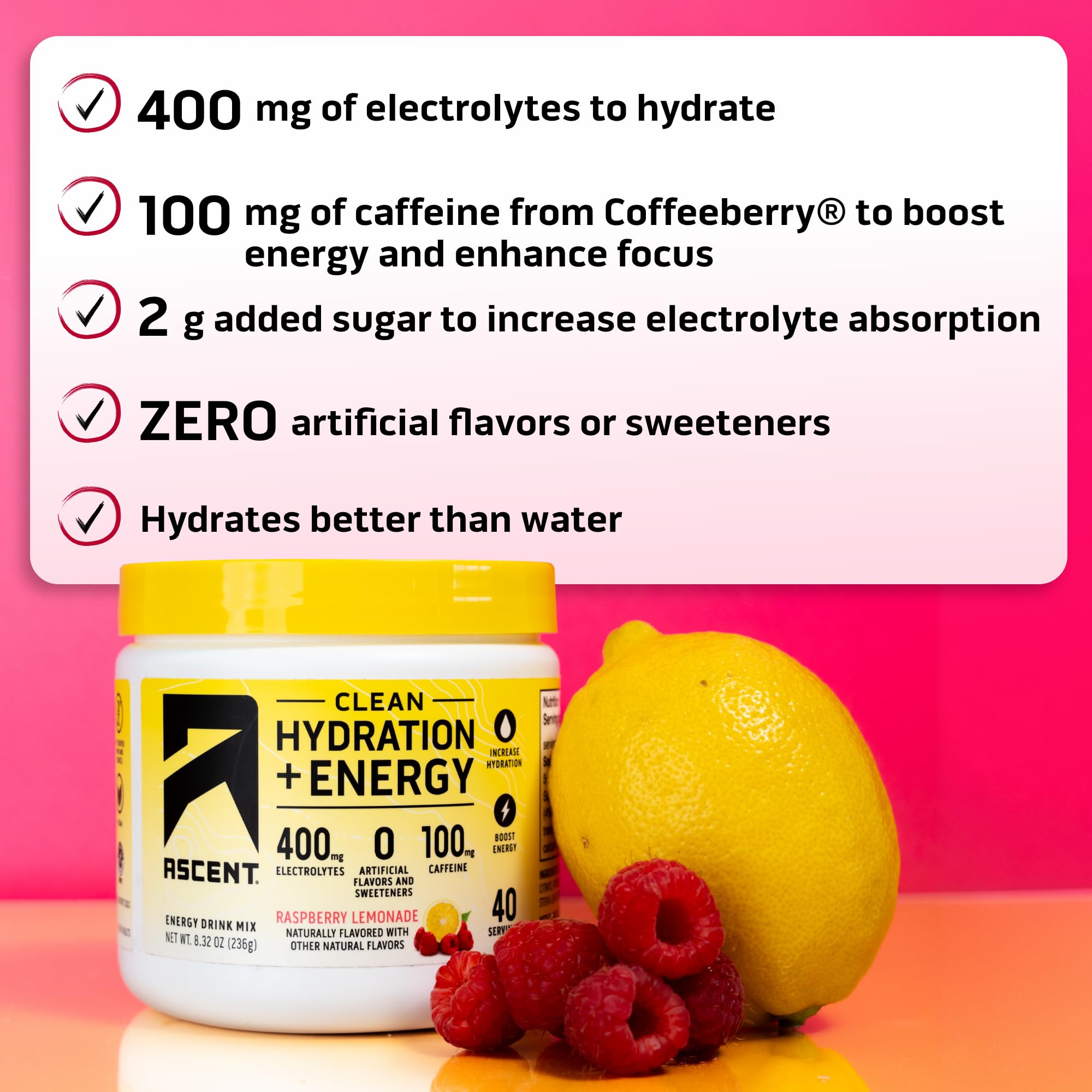 Pouring Ascent powder into a glass for hydration and energy during workouts