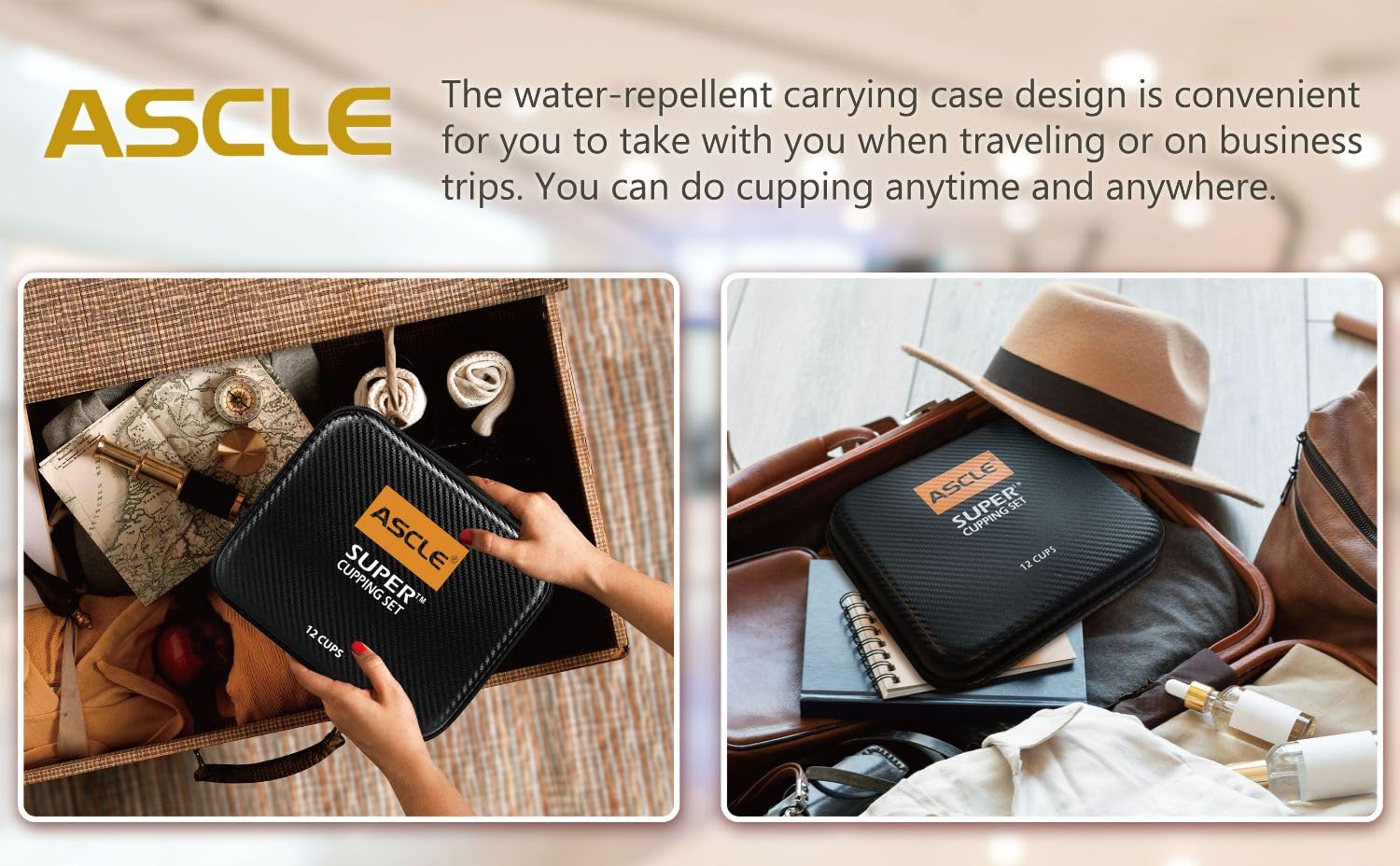 Ascle Super Cupping Set carrying case shown for organized transport