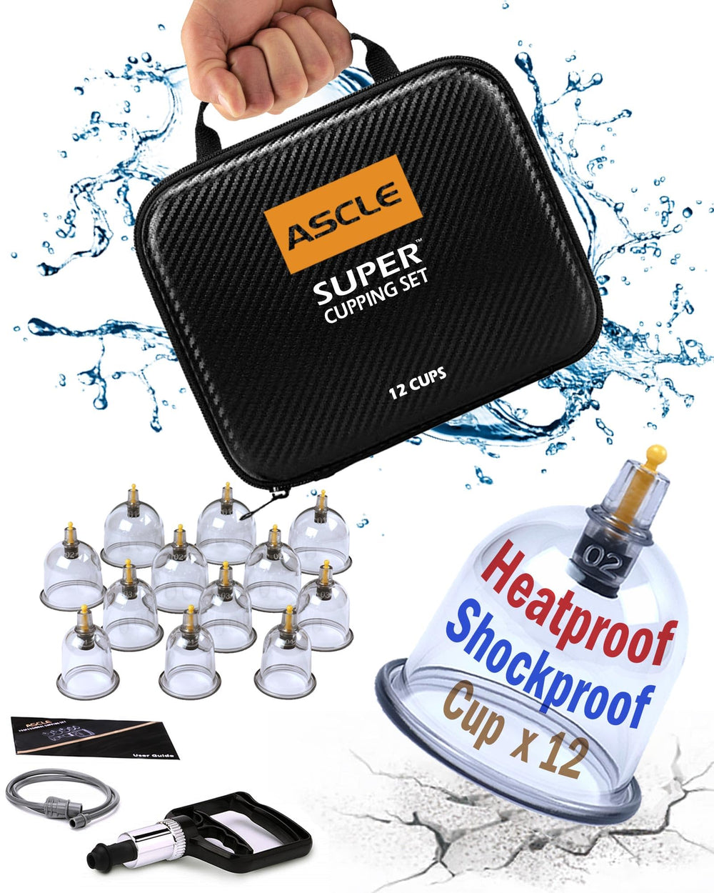 Ascle Super Cupping Set cups for professional massage and skin-friendly use