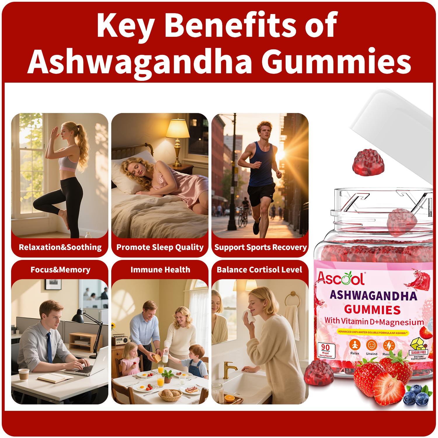 Pouring gummies from bottle for convenient daily use