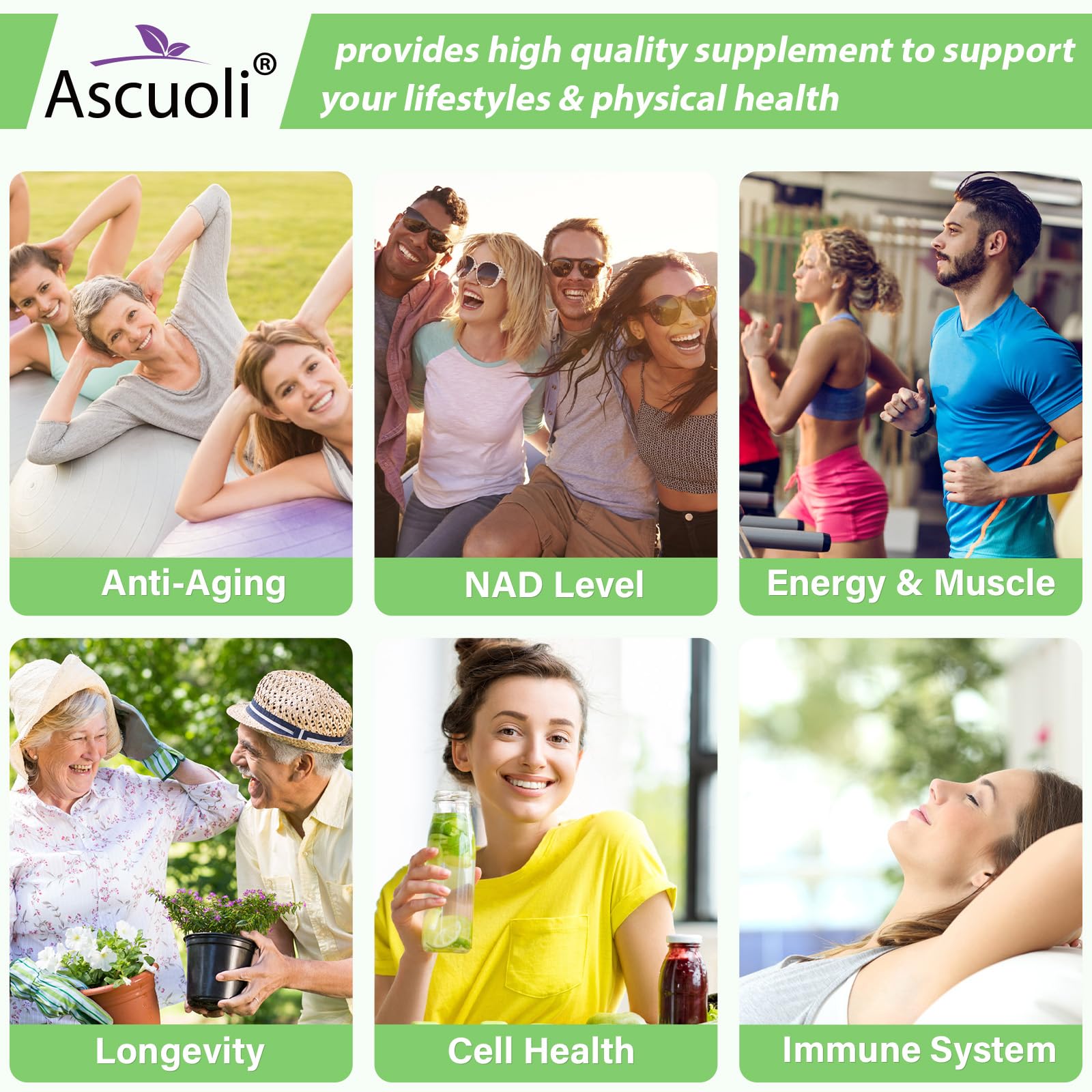 Ascuoli energy-boost capsules in hand for daily routine.