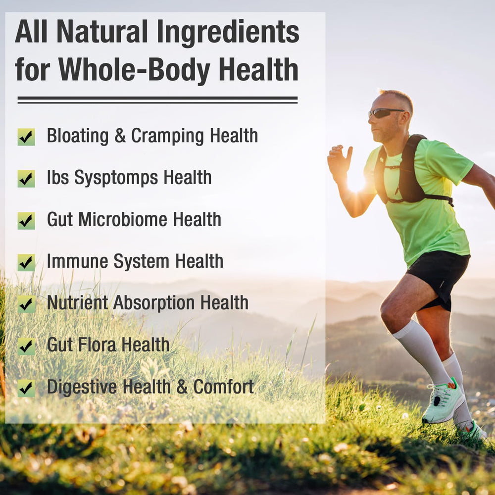 Ascuoli Probiotics 15 organic herbs blend highlights natural support for digestion.