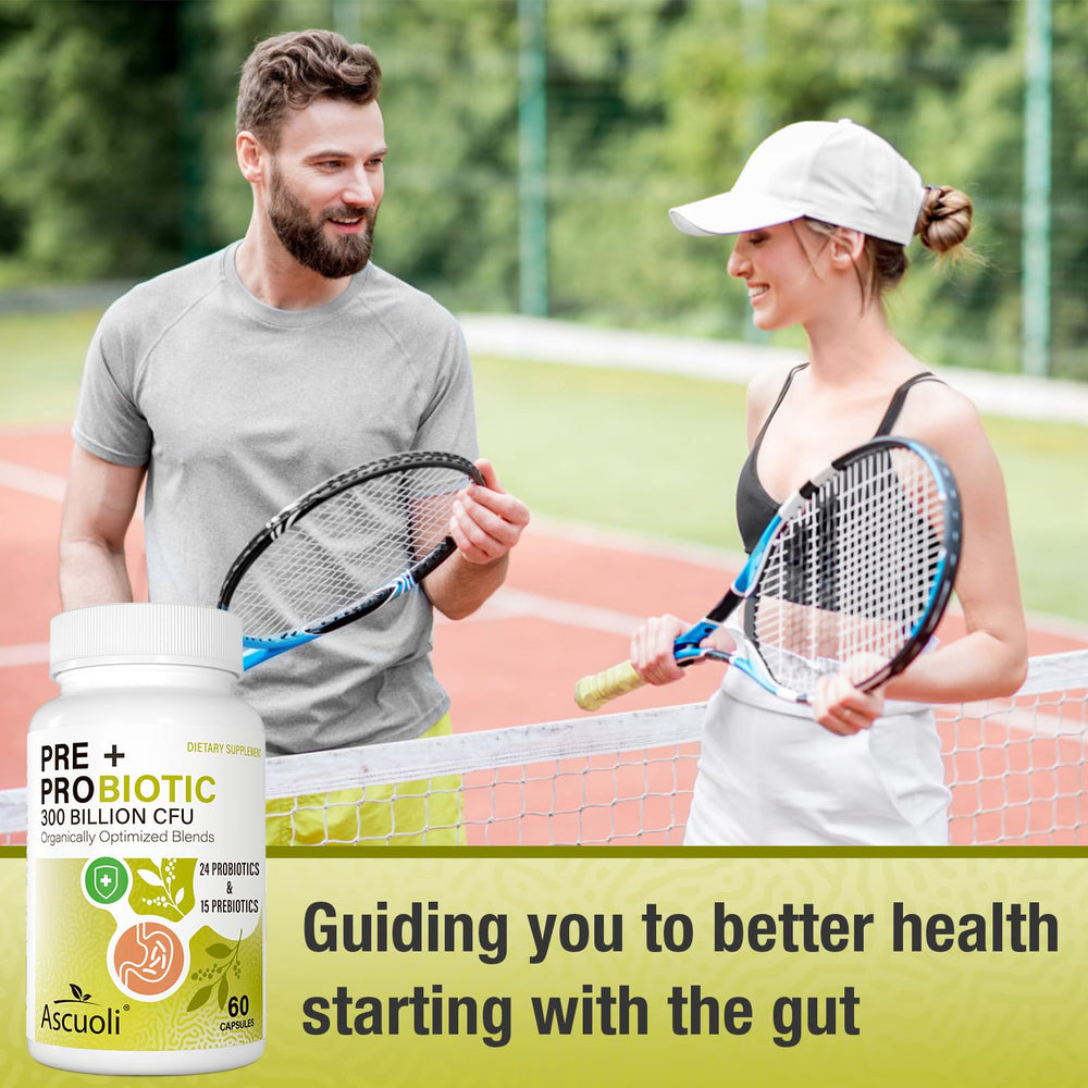 Ascuoli Probiotics shelf-stable label shows no refrigeration needed.