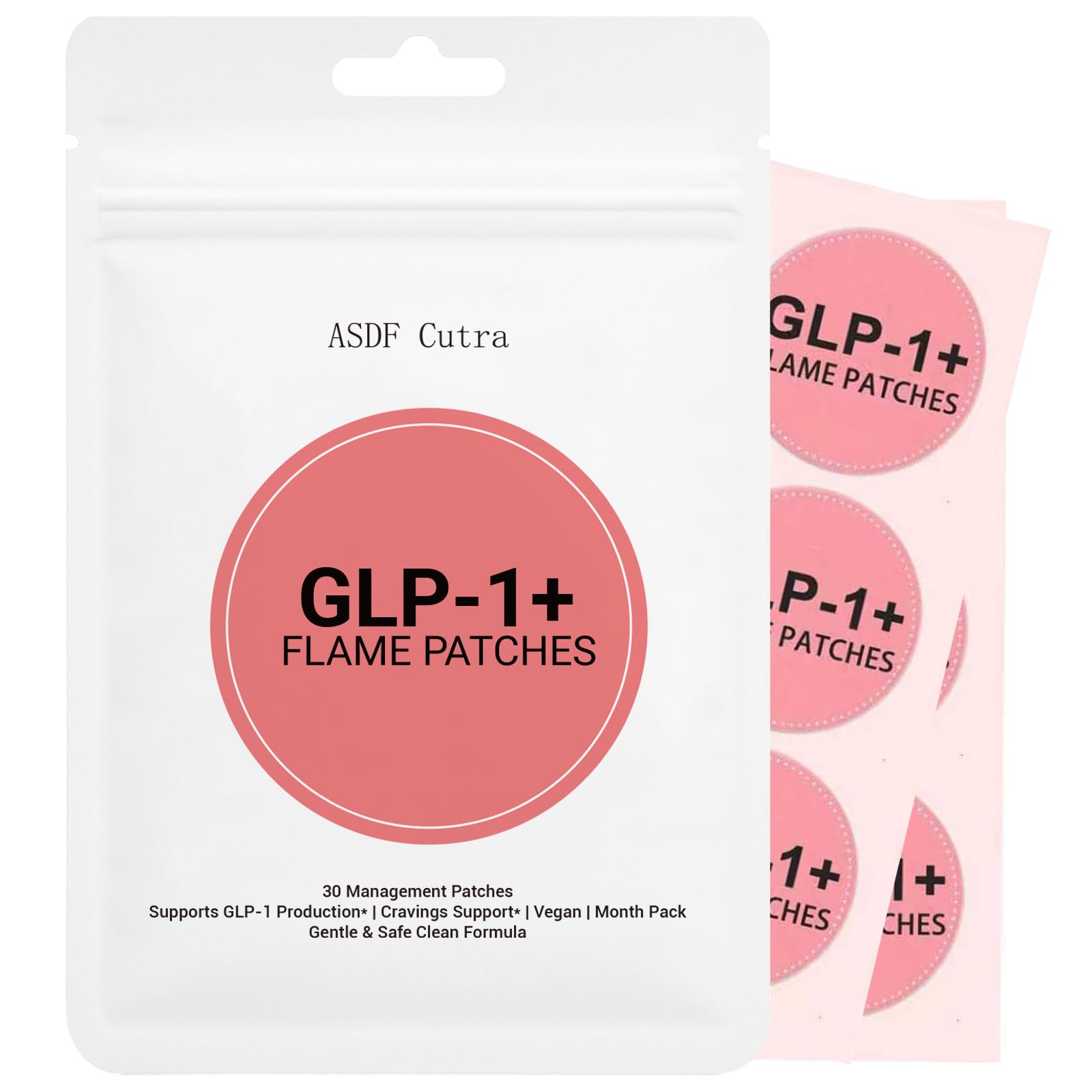 ASDF Cutra GLP-1 patches pack for convenient wellness support on the go.