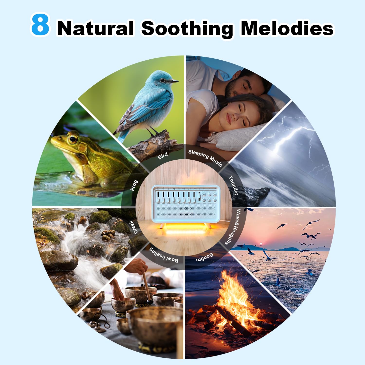 ASFHJP waves ambient sounds image demonstrates gentle ocean tones for focus and calm.