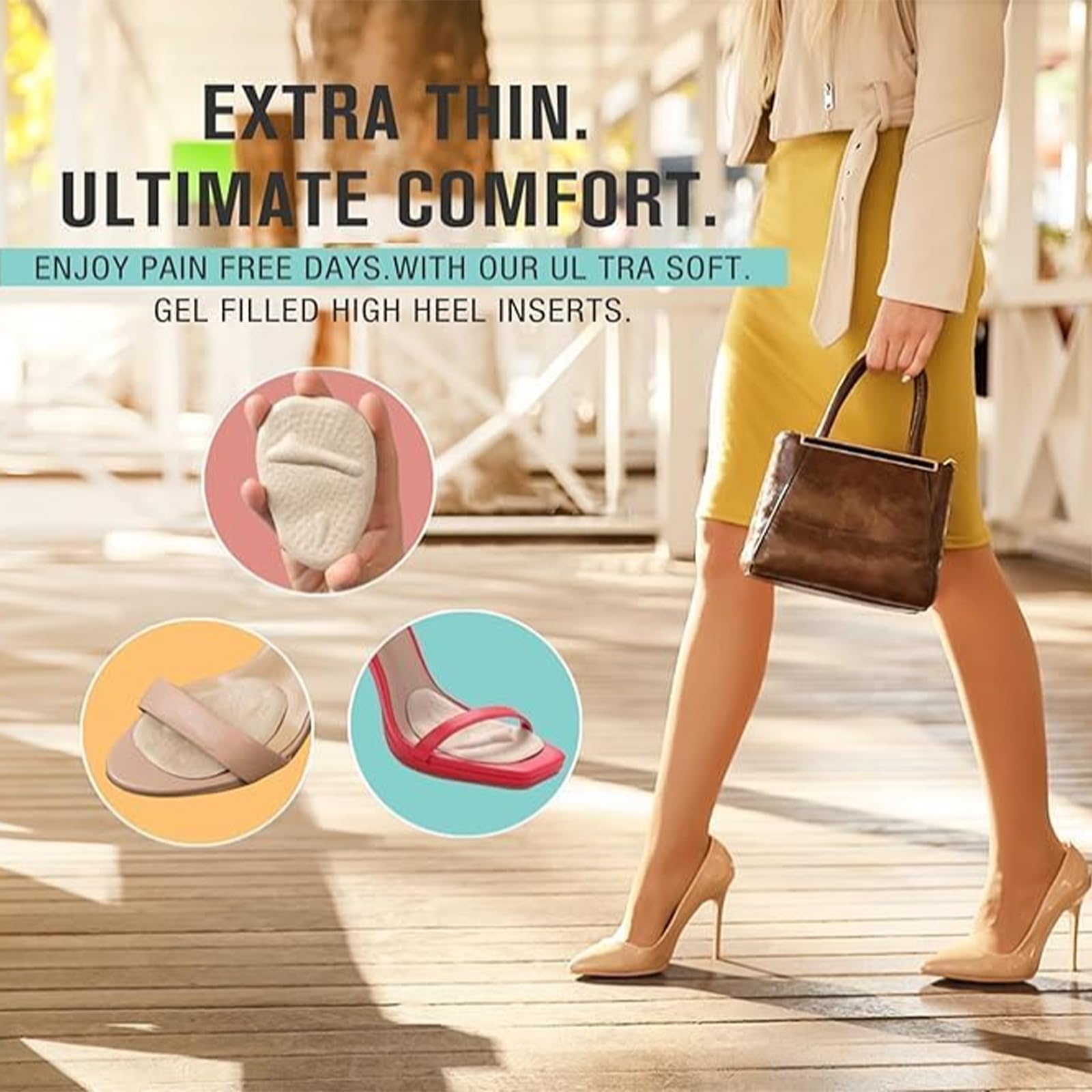 Ashoesert heel grip liner helps keep shoes secure during walking.