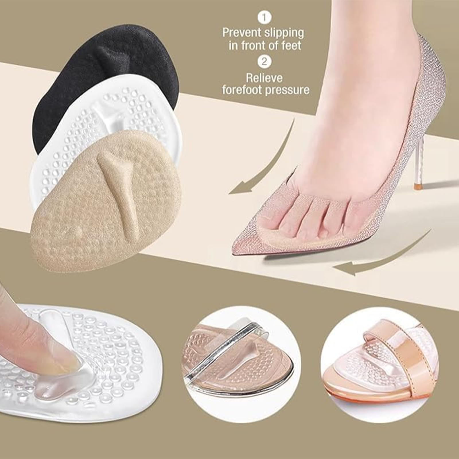 Ashoesert insole enables quick, easy fit in different shoe styles.