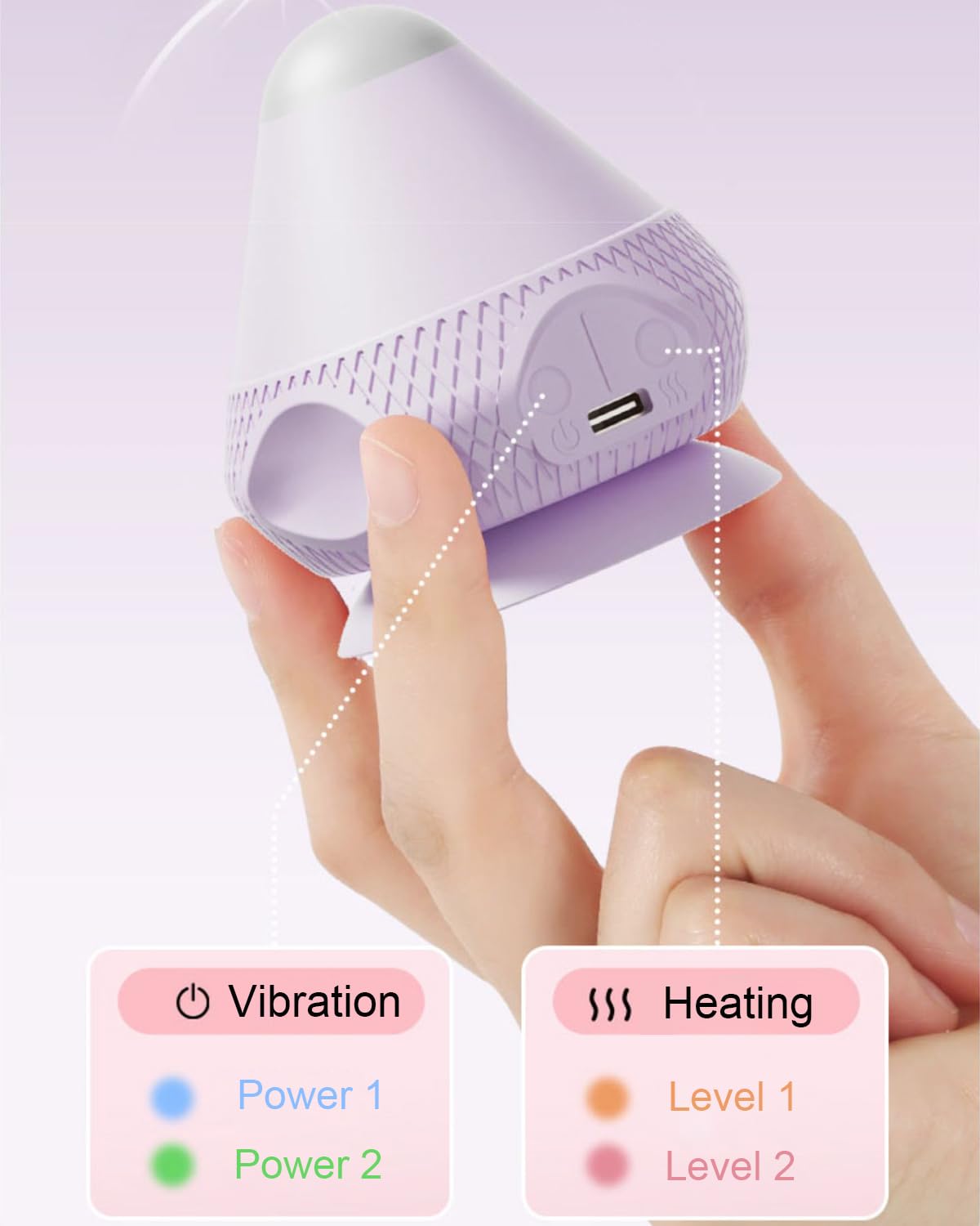 Asinhe VibeHeat Mini portable-cordless design for home, office, gym.