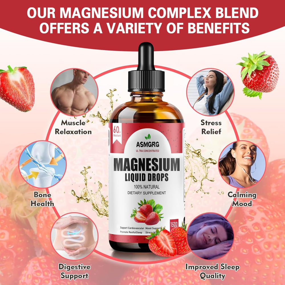 ASMGRG magnesium liquid drops strawberry flavor for easy mixing