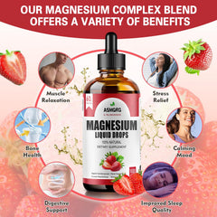 ASMGRG magnesium liquid drops strawberry flavor for easy mixing