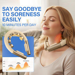asomooh neck massager with heat therapy for soothing warmth