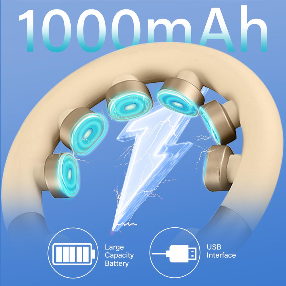 asomooh neck massager charging via USB for convenient use
