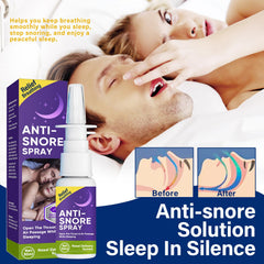 Asomooh Stop Snoring Spray packaging displayed as a portable 30ml bottle.