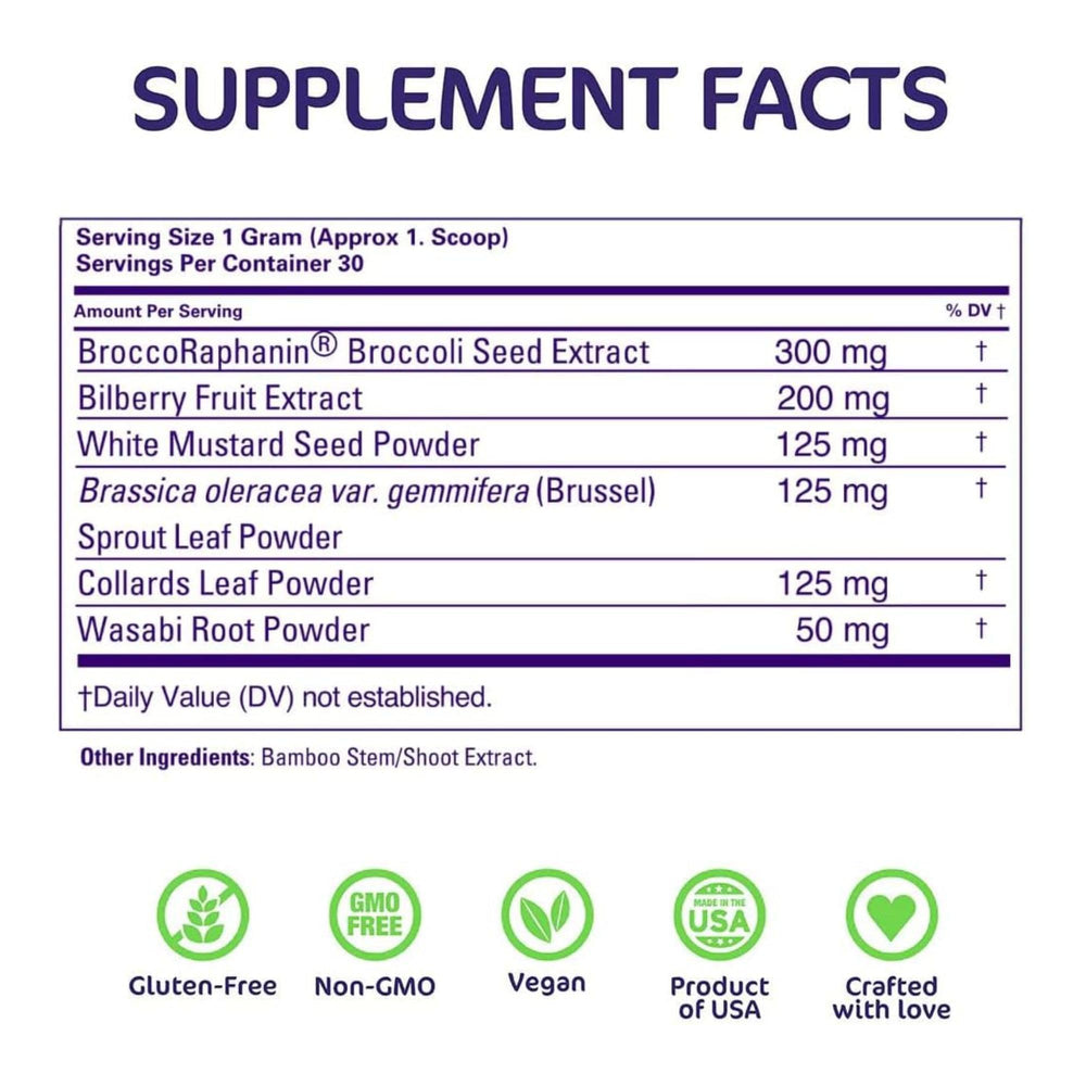 Aspire Nutrition Clear+ Detoxification powder with scoop ready for daily use.