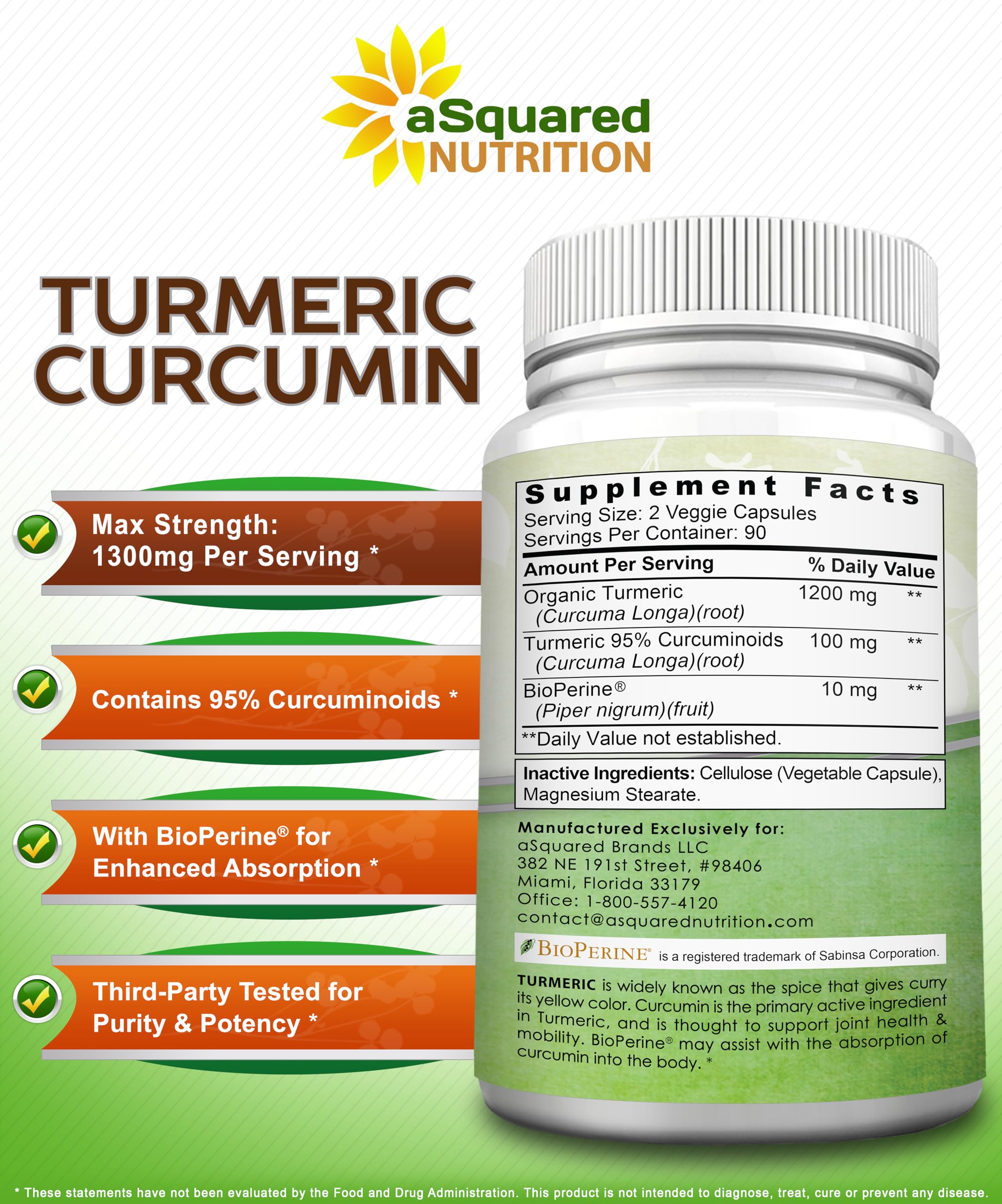 aSquared Nutrition 180 capsules packaging showing 90-day supply