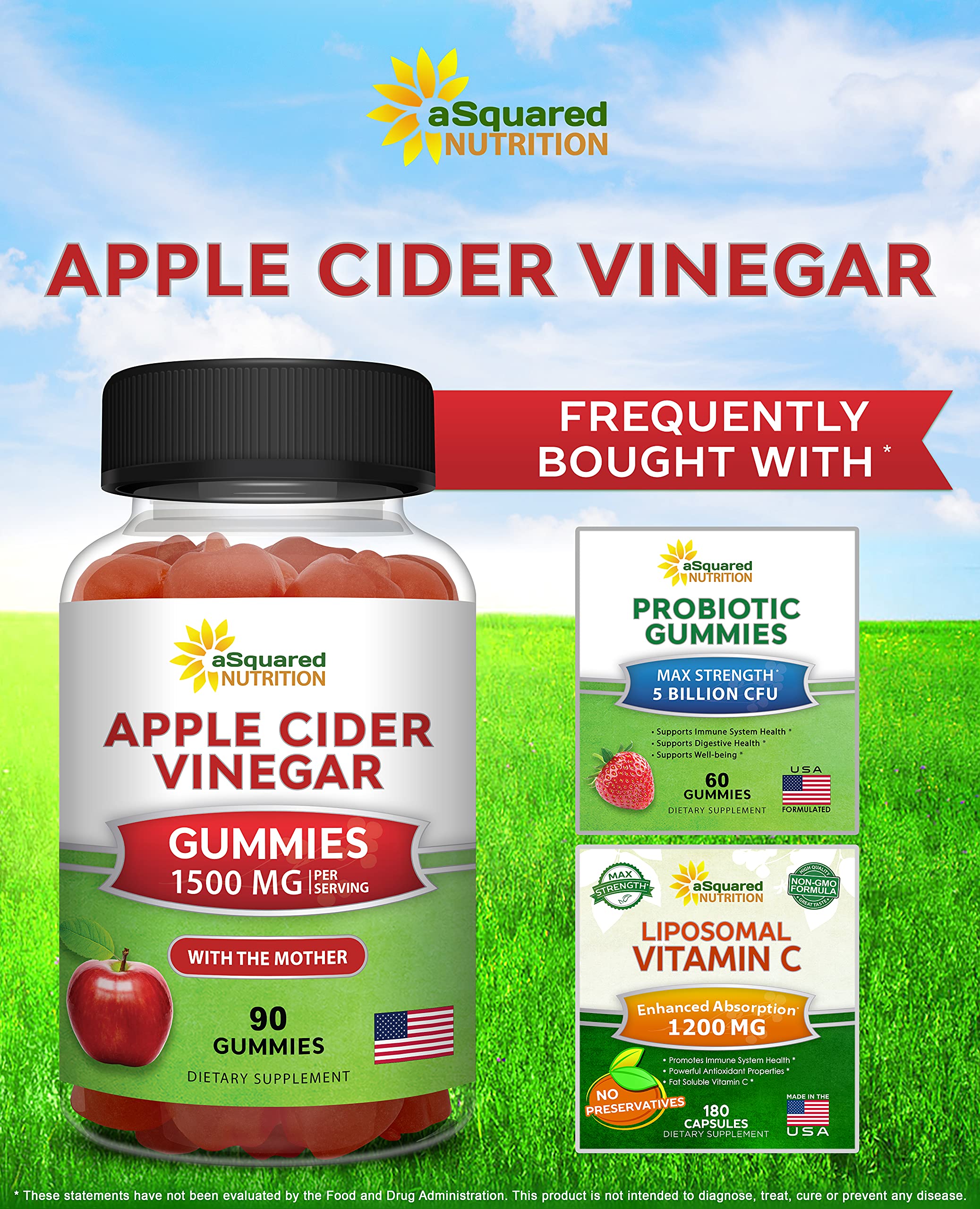 aSquared Nutrition ACV Gummies on kitchen counter during daily routine
