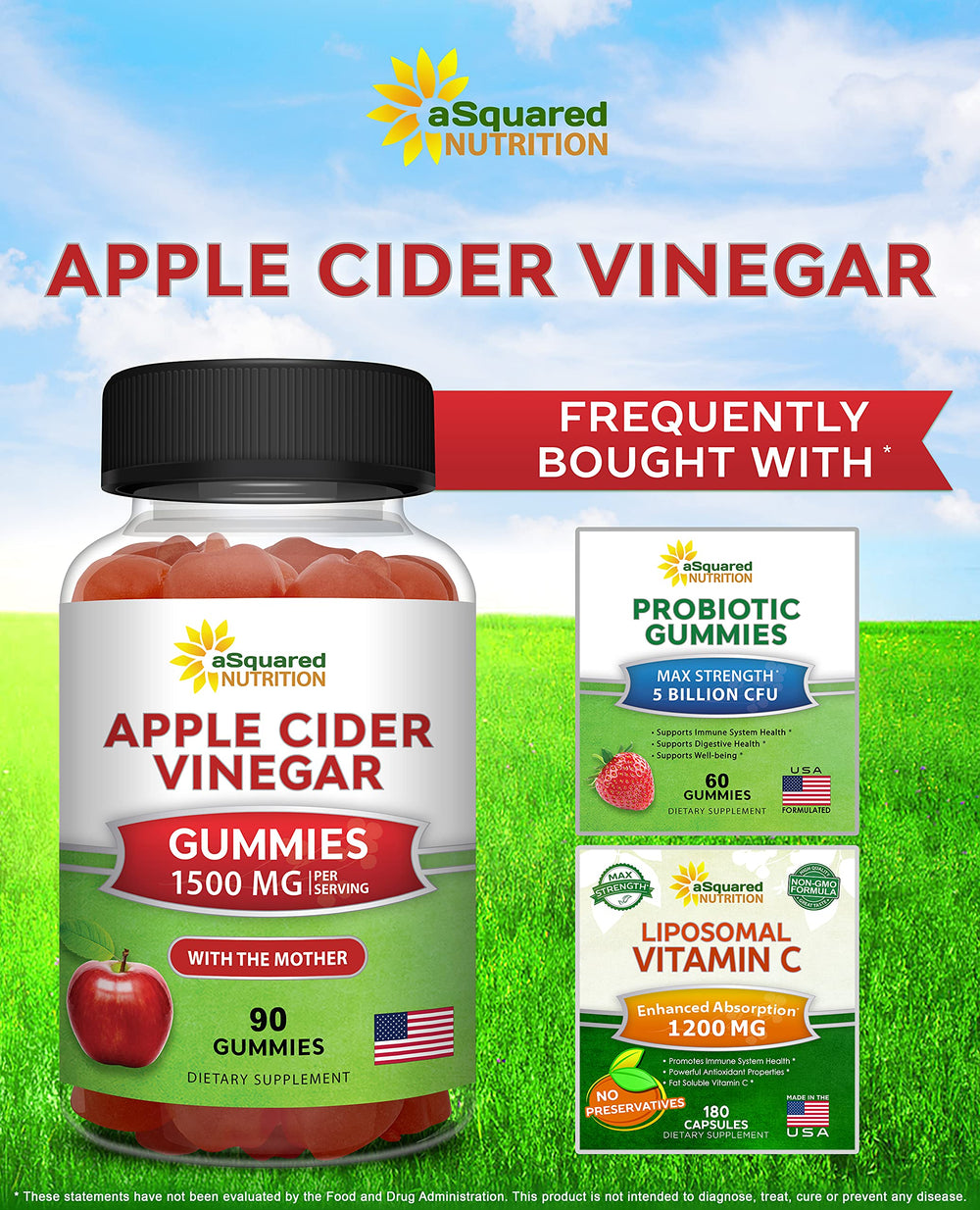 aSquared Nutrition ACV Gummies on kitchen counter during daily routine