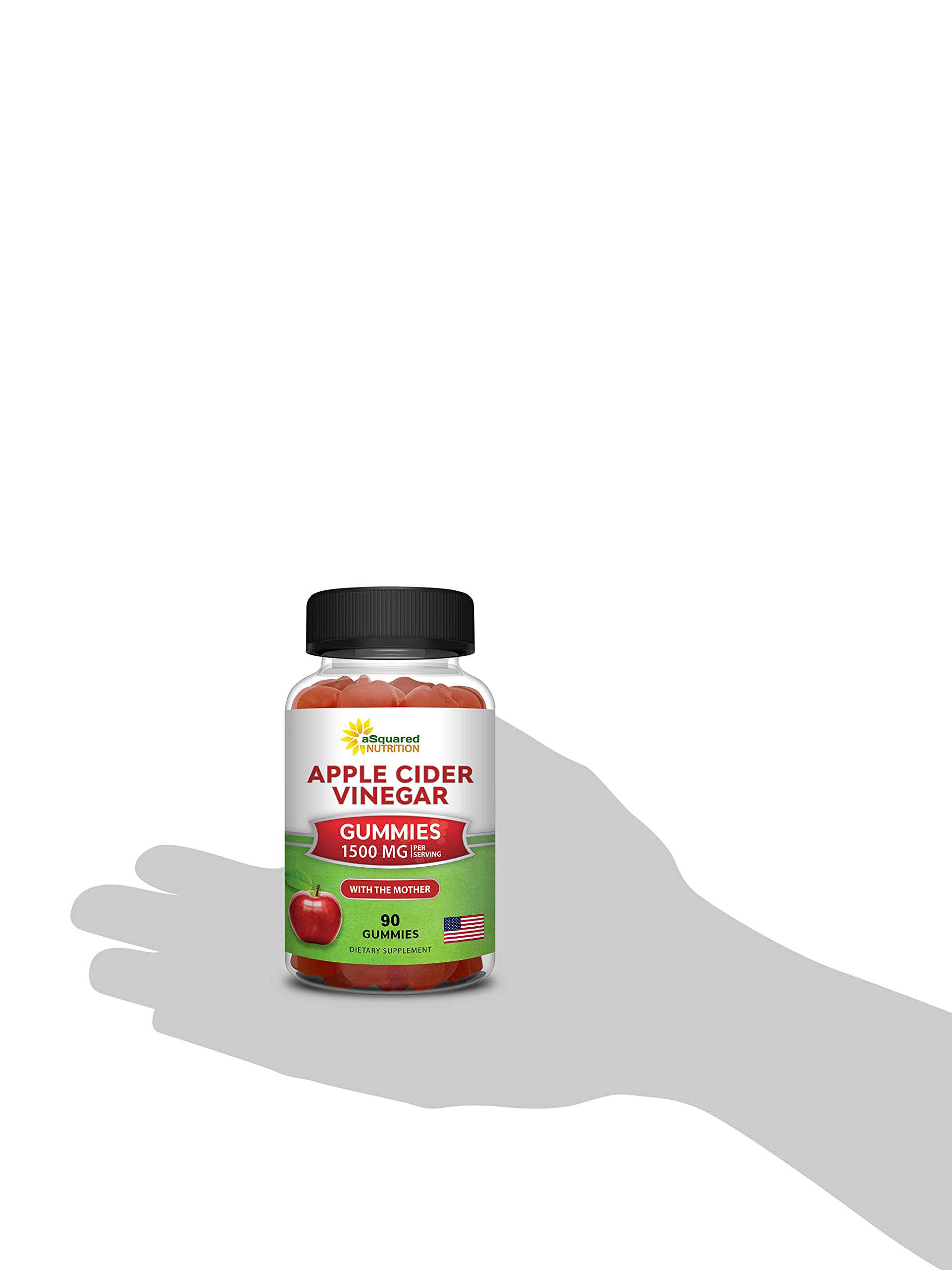 aSquared Nutrition ACV Gummies with beet root and pomegranate accents
