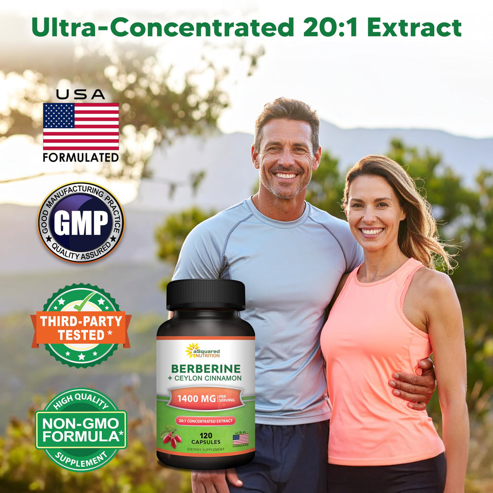 Berberine Cinnamon capsules closeup highlighting vegan, non-GMO formula