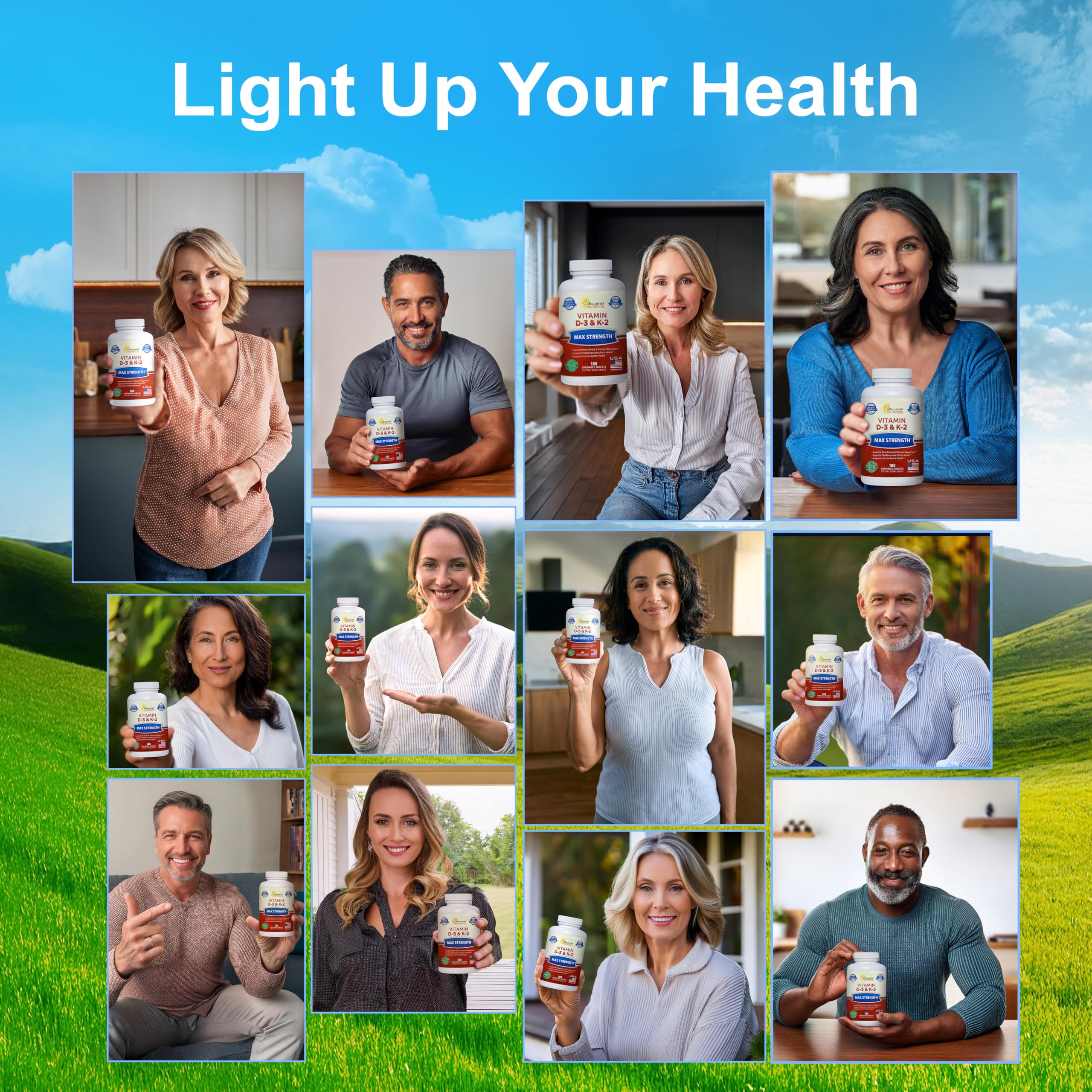 aSquared Nutrition D3+K2 dosage on the label close-up