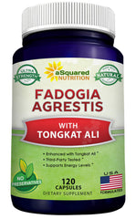 aSquared Nutrition Fadogia Agrestis bottle pour shows premium formula for athletic support and energy