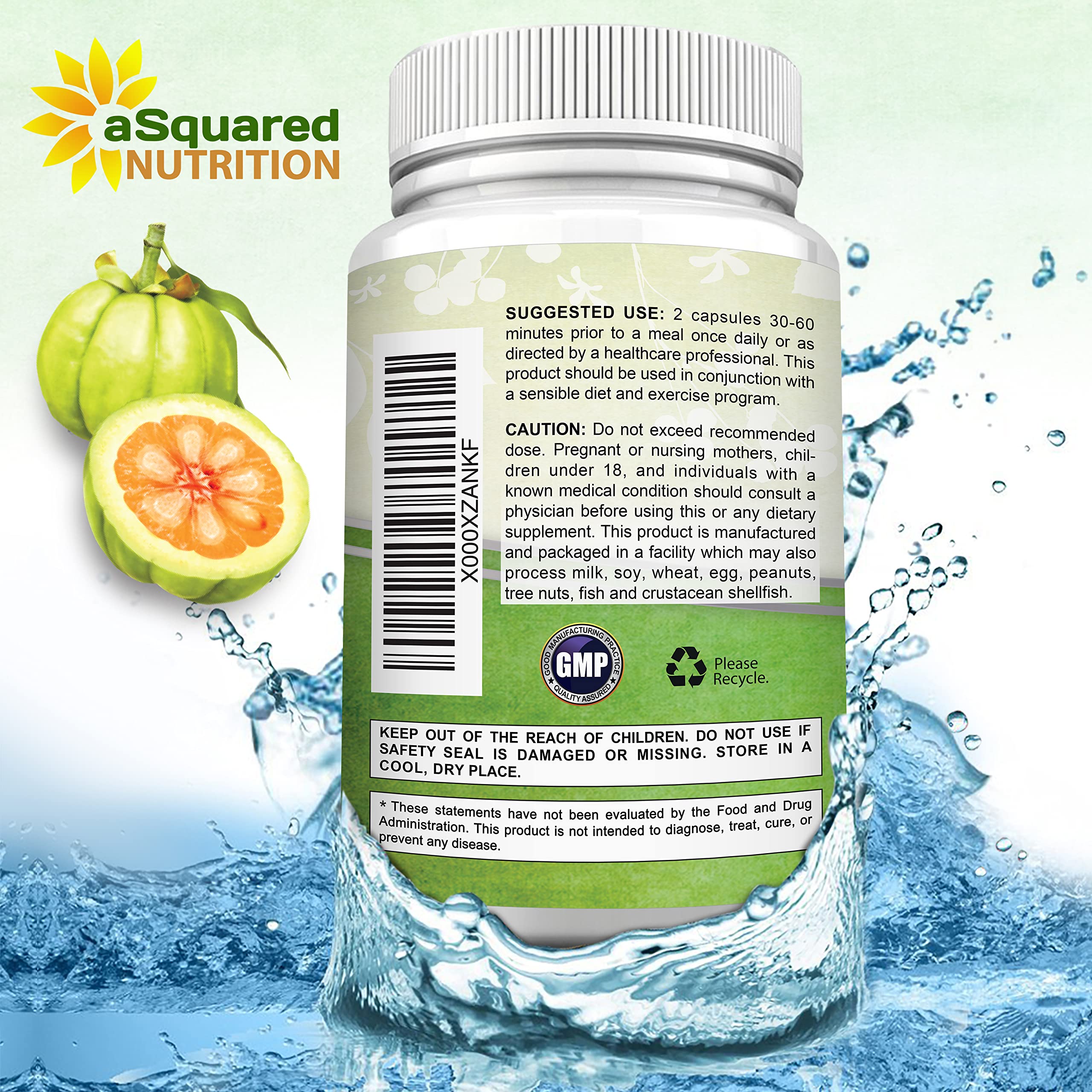 aSquared Nutrition Garcinia Cambogia packaging box suggesting 60-day supply