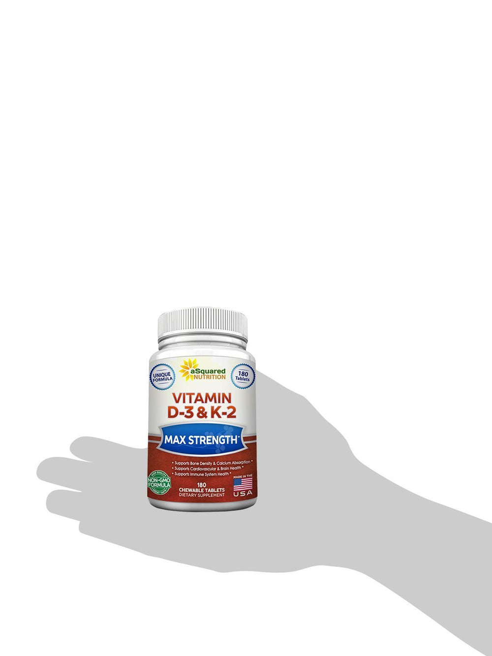 aSquared Nutrition long-term supply on shelf display