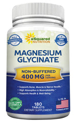 aSquared Nutrition magnesium glycinate 400mg bottle for daily use in routines