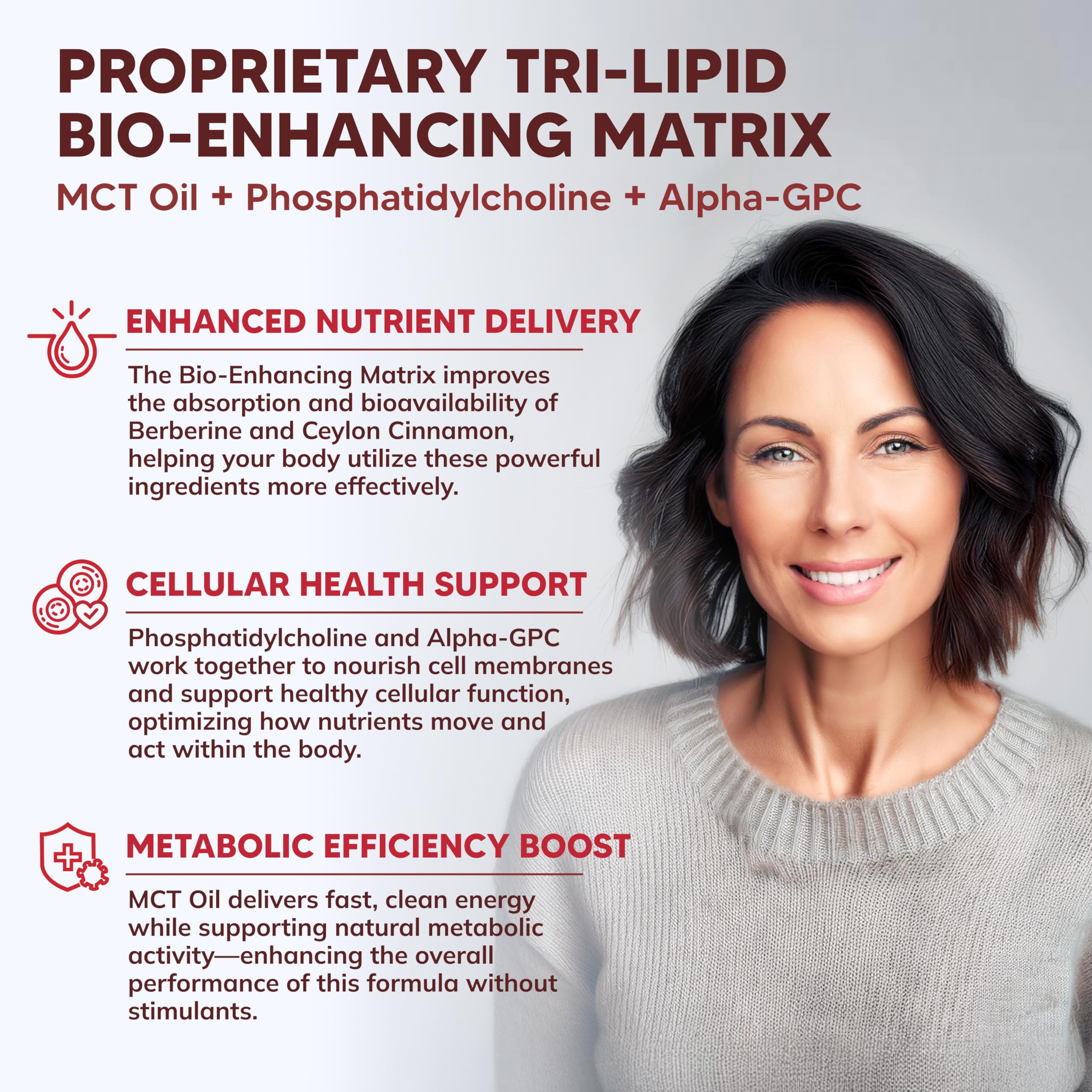 Capsules with MCT oil for faster nutrient absorption and bioavailability