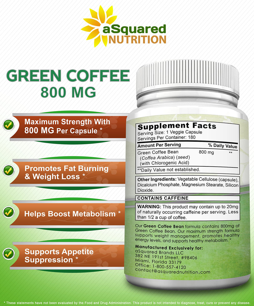 aSquared Nutrition natural ingredients label highlighting GMP manufacturing and no fillers