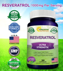 aSquared Nutrition resveratrol ingredients panel displays polyphenol-rich sources.