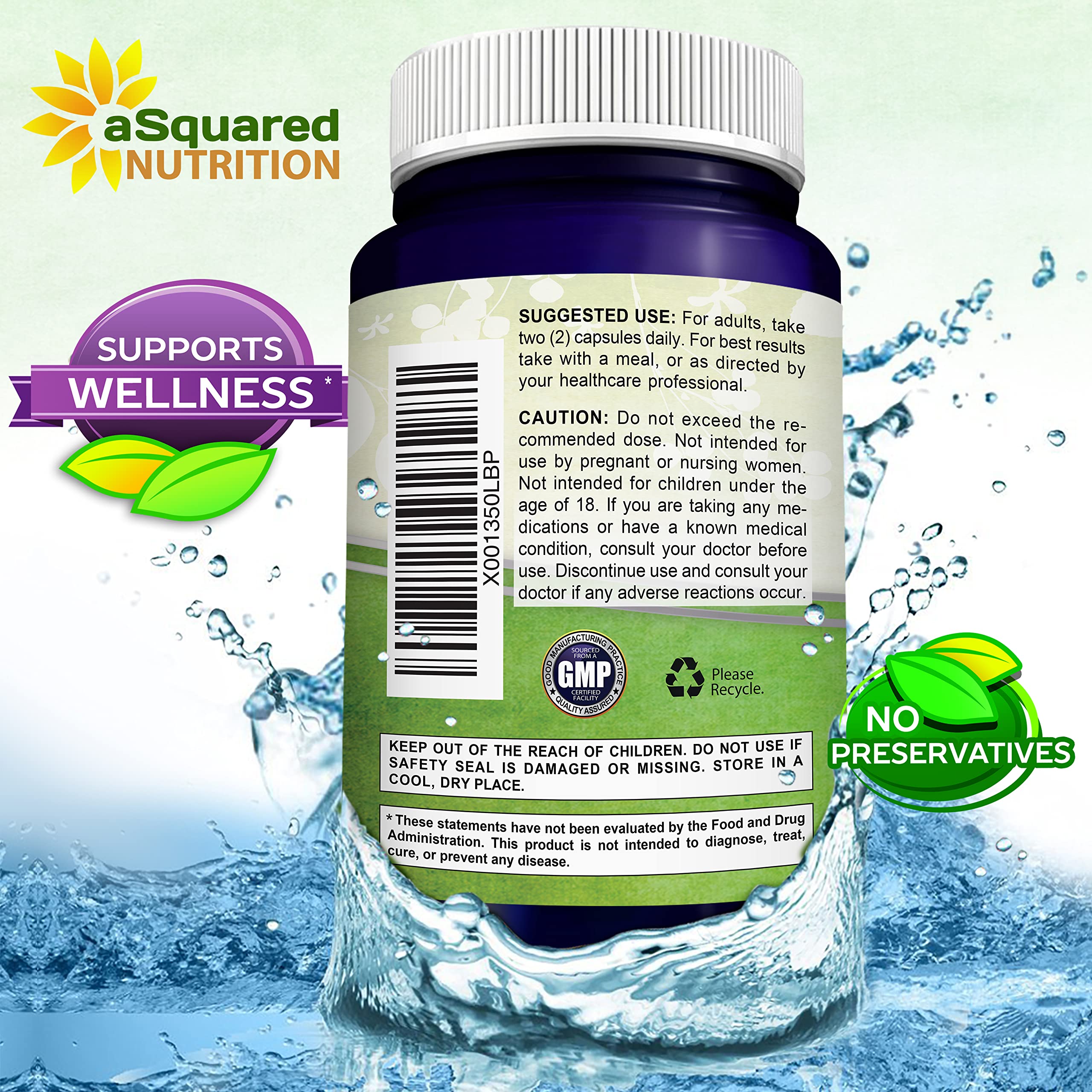 aSquared Nutrition resveratrol from polyphenol sources supports healthy daily vitality.