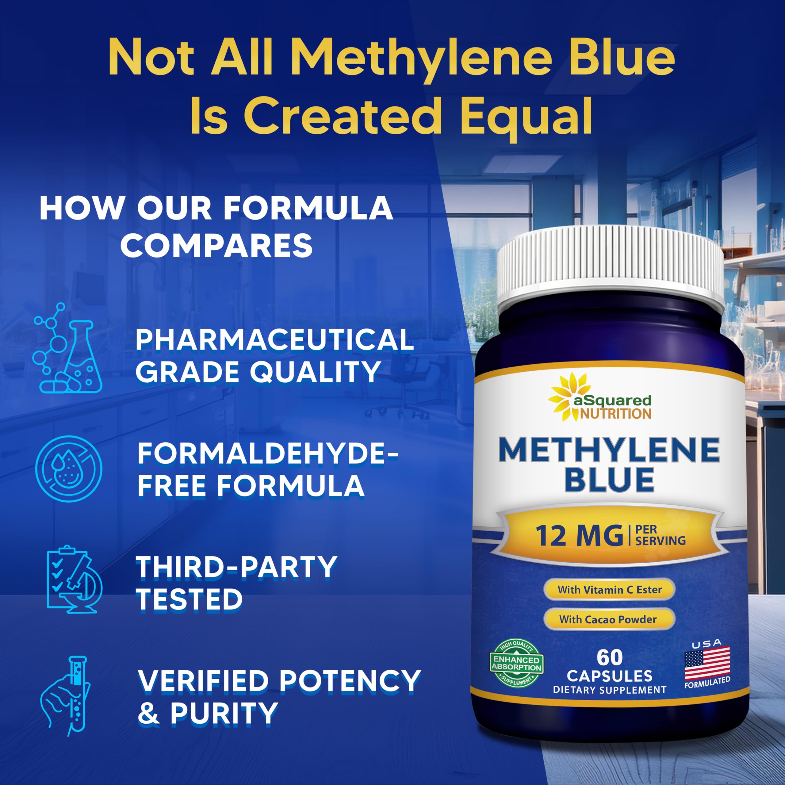 aSquared Nutrition third-party testing certificate emphasizing purity and potency