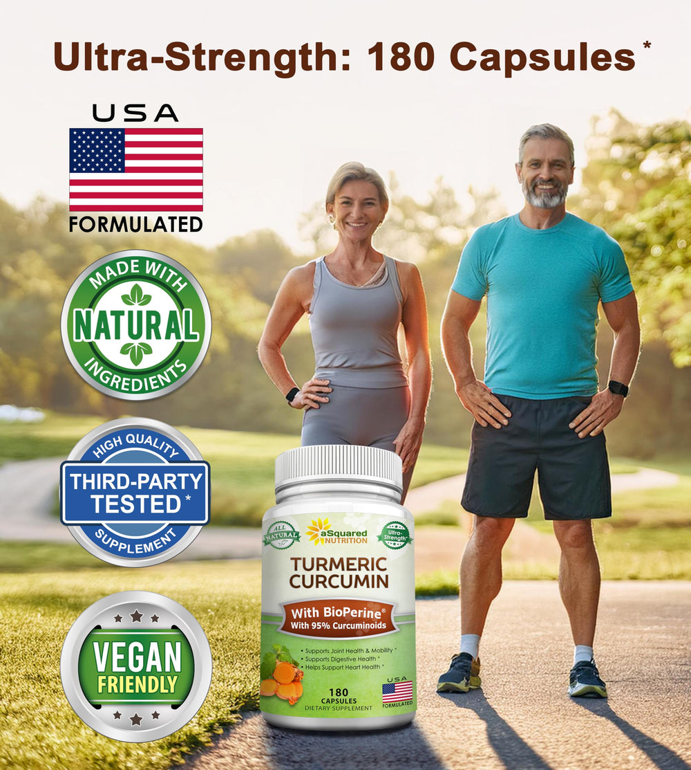 aSquared Nutrition Turmeric Curcumin capsules close-up for easy dosing