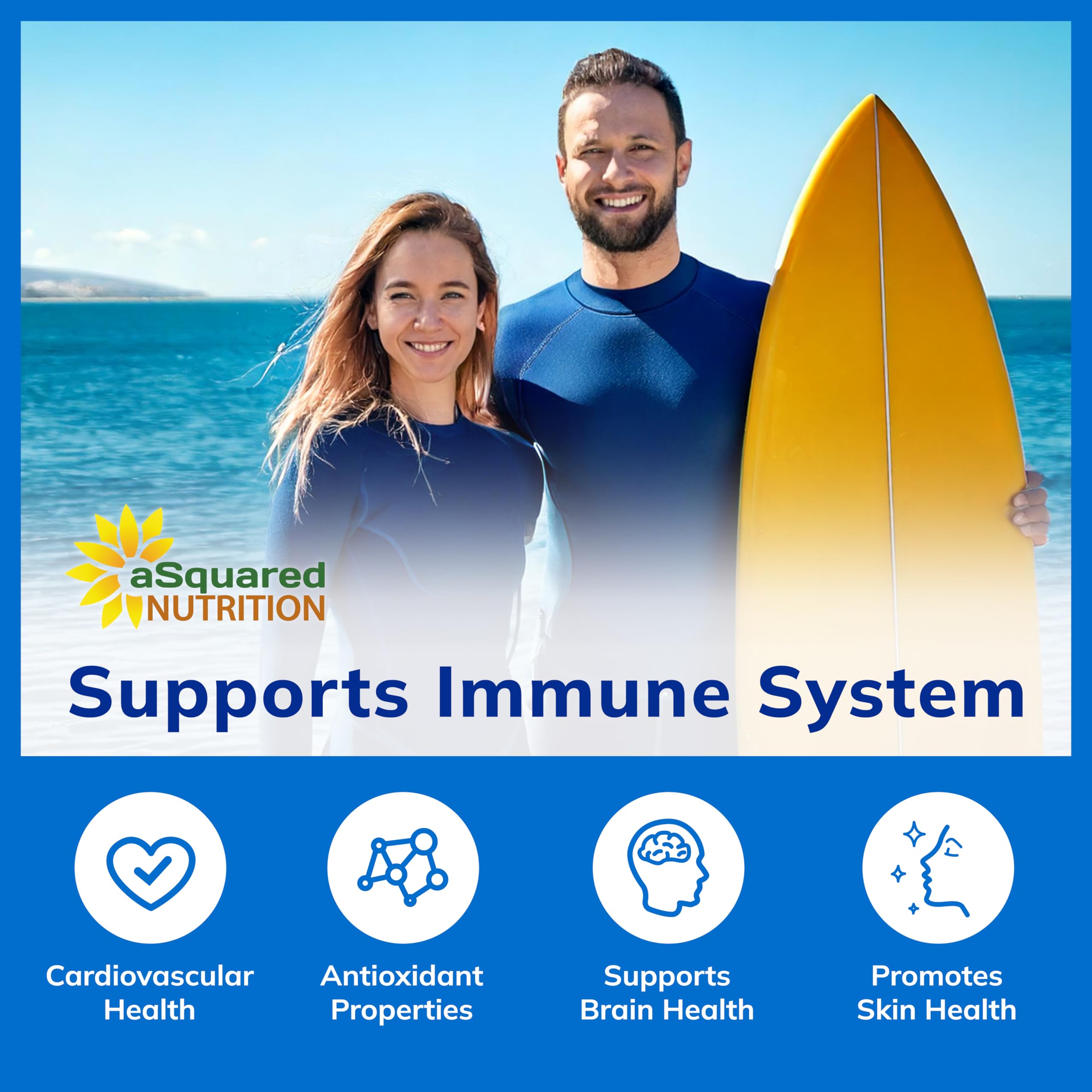 aSquared Nutrition Quercetin USA-formulated badge signals quality manufacturing