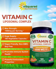 aSquared Nutrition Liposomal capsules show 1500mg formula for enhanced nutrient delivery.