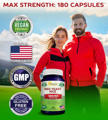 aSquared Nutrition red yeast rice capsules close-up—easy daily vegan supplement.