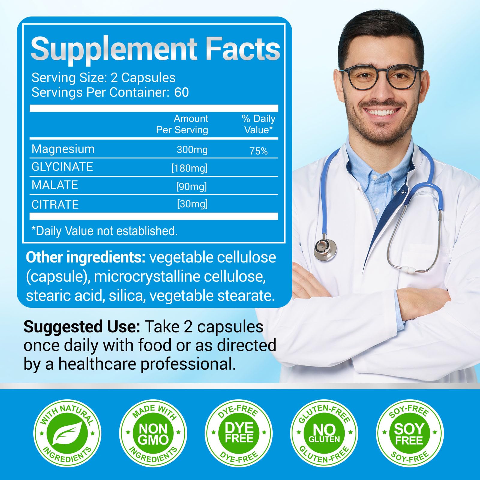 ASSR Triple Magnesium capsules ready to take, easy-to-swallow for muscle comfort.