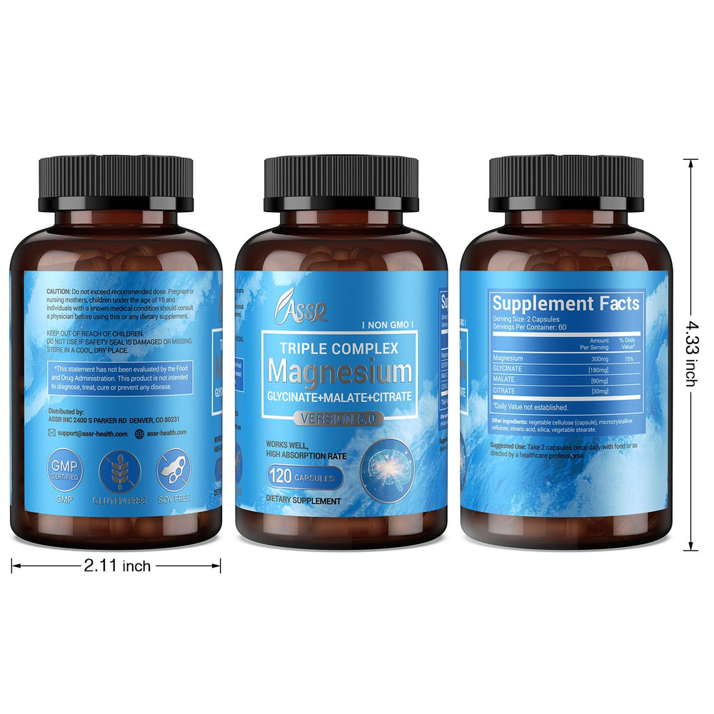 ASSR Magnesium capsules show smooth, uniform texture for easy dosing.